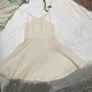 Cream colored dress with openback